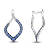 Thumbnail Image 0 of Le Vian Natural Blue & White Sapphire Earrings 14K Vanilla Gold