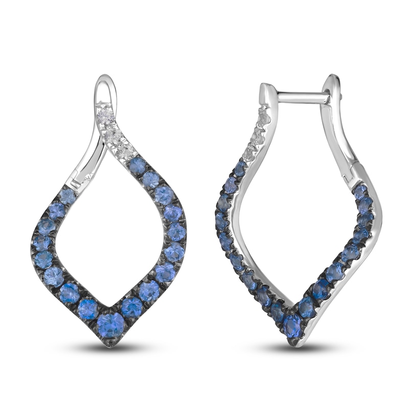 Le Vian Natural Blue & White Sapphire Earrings 14K Vanilla Gold