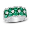 Thumbnail Image 0 of Le Vian Oval-Cut Natural Emerald Ring 5/8 ct tw Round Diamonds 14K Vanilla Gold