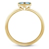 Thumbnail Image 1 of Rectangle-Cut Natural Aquamarine Bezel Ring 10K Yellow Gold
