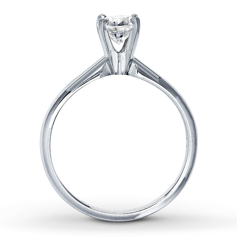 Diamond Solitaire Ring 3/4 carat Round-Cut  14K White Gold