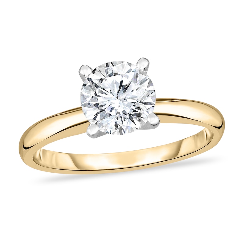 Diamond Solitaire Ring 1/2 ct tw Round 14K Yellow Gold (I1/I)