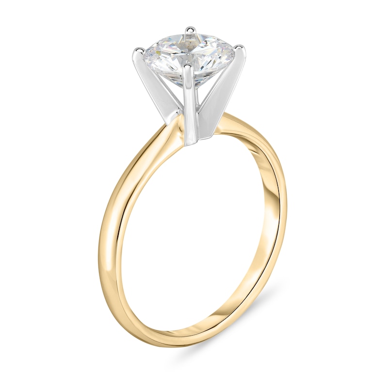 Diamond Solitaire Ring 1/2 ct tw Round 14K Yellow Gold (I1/I)
