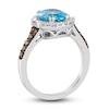 Thumbnail Image 2 of Le Vian Natural Blue Topaz Pendant Ring 1/2 ct tw Diamonds 14K Vanilla Gold