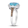 Thumbnail Image 3 of Le Vian Natural Blue Topaz Pendant Ring 1/2 ct tw Diamonds 14K Vanilla Gold