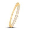 Thumbnail Image 1 of Diamond Bangle Bracelet 1-1/2 ct tw Round 14K Yellow Gold 7"