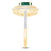 Thumbnail Image 4 of Kallati Oval-Cut Natural Emerald & Diamond Ring 1/3 ct tw 14K Yellow Gold