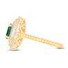 Thumbnail Image 5 of Kallati Oval-Cut Natural Emerald & Diamond Ring 1/3 ct tw 14K Yellow Gold