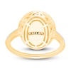 Thumbnail Image 6 of Kallati Oval-Cut Natural Emerald & Diamond Ring 1/3 ct tw 14K Yellow Gold