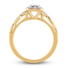 Thumbnail Image 1 of Diamond Engagement Ring 3/8 ct tw Round/Baguette 14K Yellow Gold