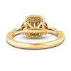 Thumbnail Image 2 of Diamond Engagement Ring 3/8 ct tw Round/Baguette 14K Yellow Gold