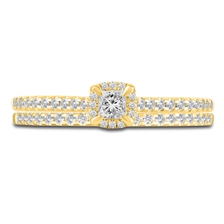Diamond Bridal Set 1/2 ct tw Princess/Round 14K Yellow Gold Jared