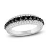Thumbnail Image 0 of Black & White Diamond Anniversary Ring 1 ct tw 14K White Gold