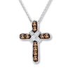 Thumbnail Image 0 of Le Vian Chocolate Diamonds 1/3 ct tw Cross Necklace 14K Gold
