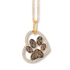 Thumbnail Image 0 of Le Vian Chocolate Diamond Paw Necklace 1/3 ct tw 14K Yellow Gold