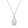 Thumbnail Image 0 of Vera Wang WISH Diamond Pendant Necklace 5/8 ct tw Round/Pear-shaped 10K White Gold