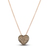 Thumbnail Image 0 of Le Vian Diamond Heart Pendant Necklace 1/2 ct tw Round 14K Strawberry Gold 19"
