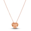 Thumbnail Image 2 of Le Vian Diamond Heart Pendant Necklace 1/2 ct tw Round 14K Strawberry Gold 19"