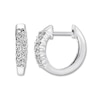 Thumbnail Image 0 of Diamond Hoop Earrings 1/4 ct tw Round 10K White Gold