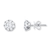 Thumbnail Image 0 of Diamond Earrings 1 ct tw Round-cut 14K White Gold