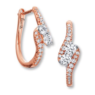 Ever Us Two Stone Earrings 5 8 Ct Tw Diamonds 14k Rose Gold Jared Ever Us Two Stone Earrings 5 8 Ct Tw Diamonds 14k Rose Gold Jared