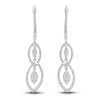 Thumbnail Image 1 of Diamond Dangle Earrings 1 ct tw Round-cut 14K White Gold