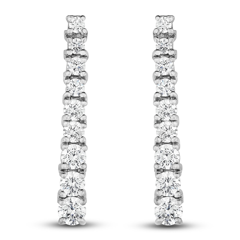 Diamond Earrings 1-5/8 ct tw Round-cut 14K White Gold