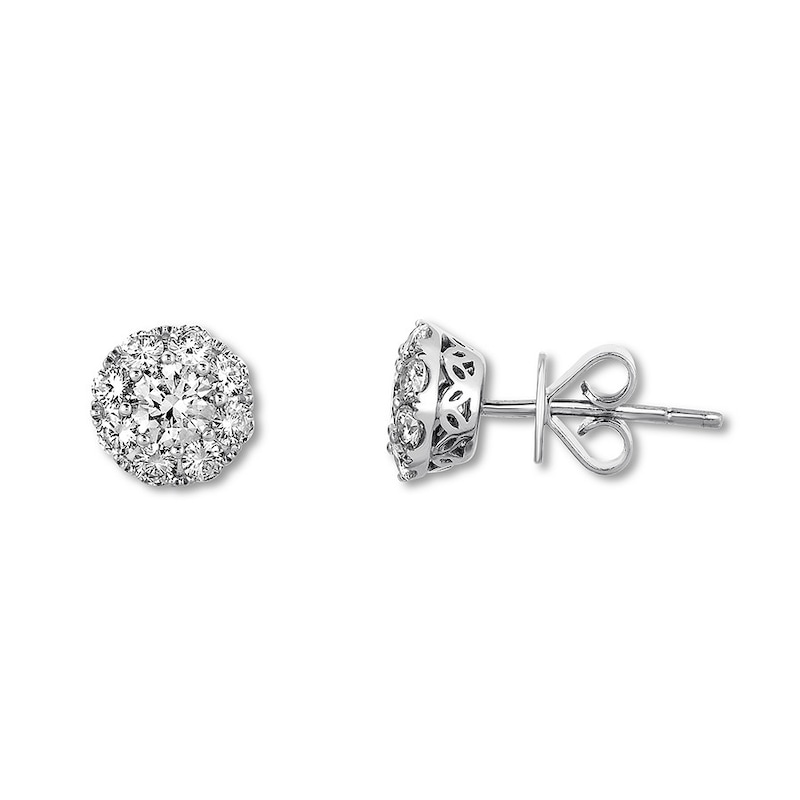 Diamond Earrings 1 carat tw 14K White Gold