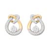 Thumbnail Image 1 of Diamond Knot Earrings 1/6 ct tw Round-cut 10K Yellow Gold
