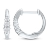 Thumbnail Image 0 of Diamond Hoop Earrings 1/4 carat tw Round 10K White Gold