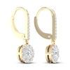 Thumbnail Image 3 of Diamond Dangle Earrings 1 ct tw Round 14K Yellow Gold