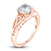 Thumbnail Image 1 of Diamond Solitaire Scroll Engagement Ring 1/2 ct tw Round 14K Rose Gold (I2/I)