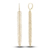 Thumbnail Image 0 of Shy Creation Diamond Feather Earrings 1-1/4 ct tw Round 14K Yellow Gold SC55004558