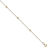 Thumbnail Image 0 of Diamond-Cut Station Anklet 14K Yellow Gold 10"