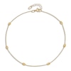 Thumbnail Image 3 of Diamond-Cut Station Anklet 14K Yellow Gold 10"