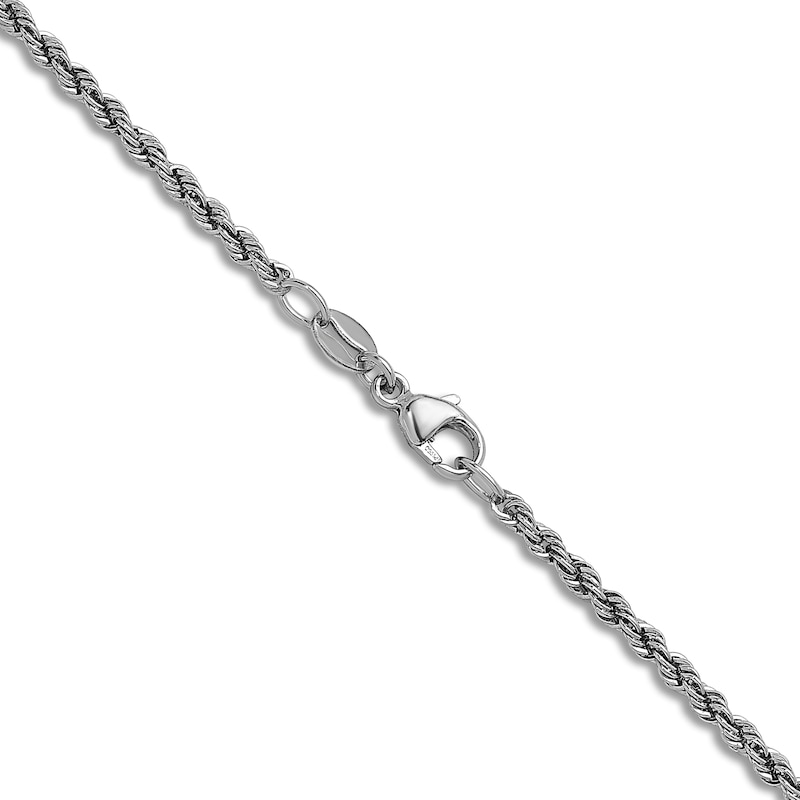 Solid Rope Chain Necklace Platinum 30" 2.2mm