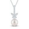 Thumbnail Image 0 of Pnina Tornai Diamond & Freshwater Cultured Pearl Butterfly Pendant Necklace 1/6 ct tw 14K White Gold