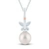 Thumbnail Image 2 of Pnina Tornai Diamond & Freshwater Cultured Pearl Butterfly Pendant Necklace 1/6 ct tw 14K White Gold