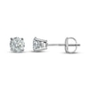 Thumbnail Image 0 of Certified Diamond Solitaire Earrings 1/2 ct tw Round 14K White Gold (I1/I)