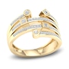 Thumbnail Image 3 of Diamond Stackable Ring 1/4 ct tw Round/Princess 14K Yellow Gold