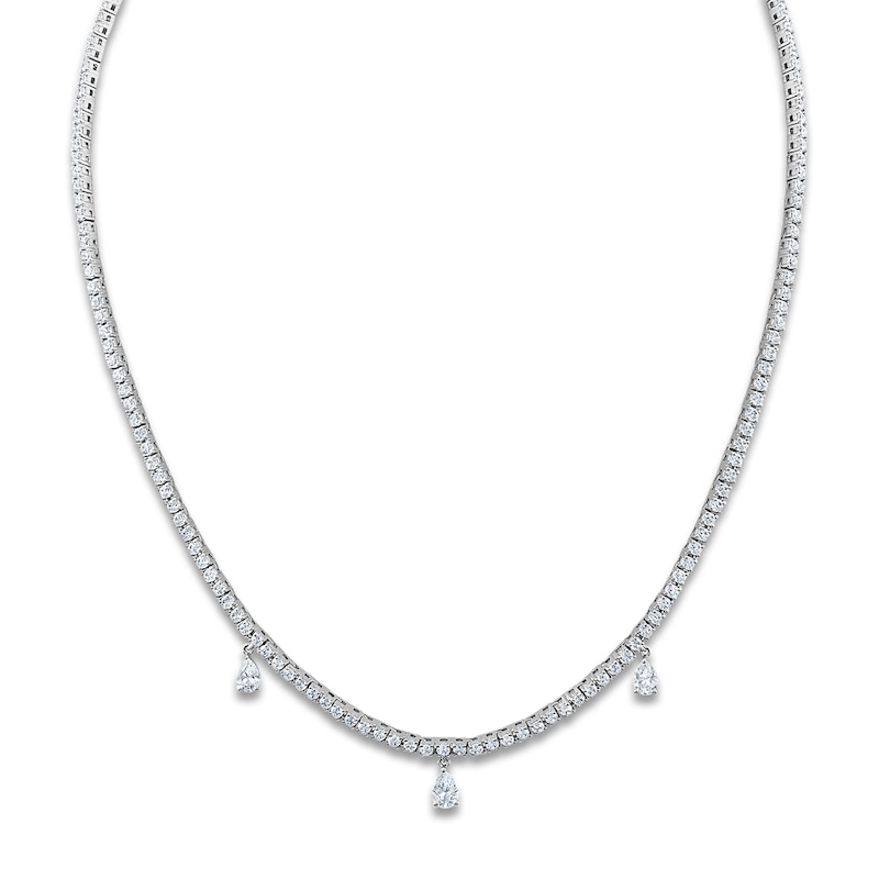 Vera Wang WISH Lab-Created Diamond Necklace 5 1/2 ct tw Round 14K White Gold 18"