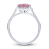 Thumbnail Image 1 of Natural Pink Tourmaline Ring 1/6 ct tw Diamonds 14K White Gold