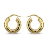 Thumbnail Image 0 of Diamond-Cut Hoop Earrings 14K Yellow Gold
