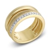 Thumbnail Image 0 of Italia D'Oro Diamond Faux Stack Ring 1/5 ct tw Round 14K Yellow Gold