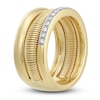 Thumbnail Image 1 of Italia D'Oro Diamond Faux Stack Ring 1/5 ct tw Round 14K Yellow Gold