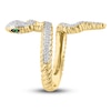 Thumbnail Image 1 of LALI Jewels Natural Tsavorite Garnet & Diamond Snake Ring 1/4 ct tw 14K Yellow Gold
