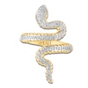 Thumbnail Image 2 of LALI Jewels Natural Tsavorite Garnet & Diamond Snake Ring 1/4 ct tw 14K Yellow Gold