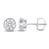 Thumbnail Image 0 of Round-Cut Lab-Created Diamond Bezel-Set Solitaire Stud Earrings 1 ct tw 18K White Gold (F/VS2)