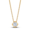 Thumbnail Image 0 of THE LEO First Light Diamond Solitaire Necklace 1/2 carat Round 14K Yellow Gold 19" (I1/I)