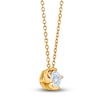 Thumbnail Image 1 of THE LEO First Light Diamond Solitaire Necklace 1/2 carat Round 14K Yellow Gold 19" (I1/I)